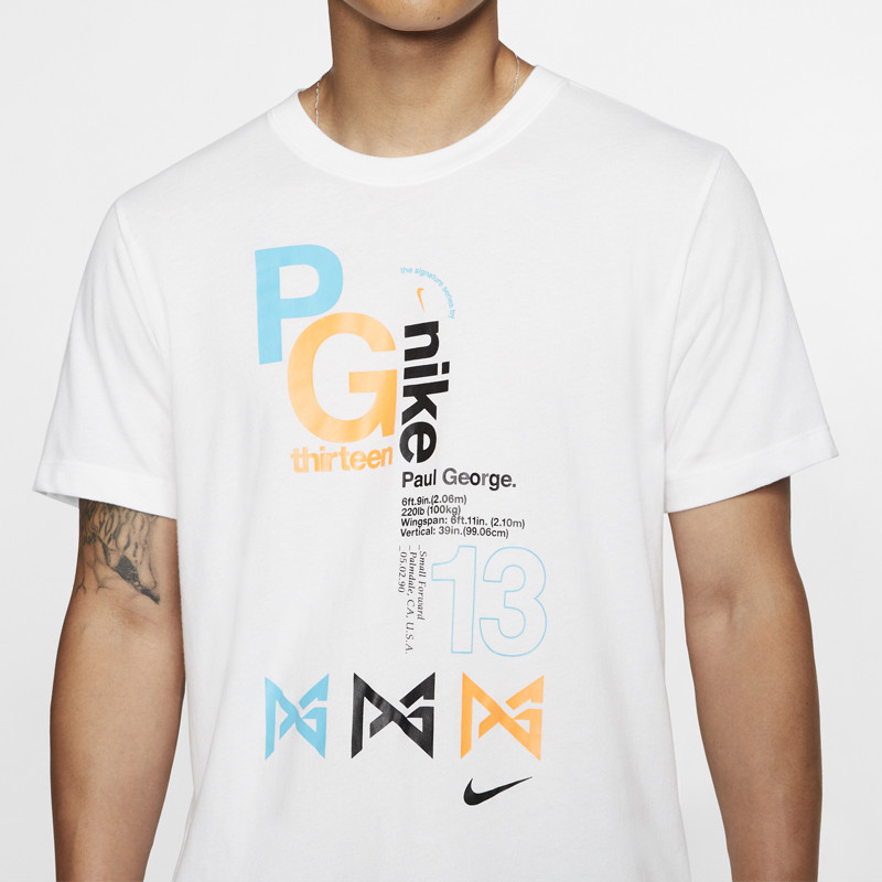 Jual Baju Basket Nike Dri-Fit Pg Basketball Tee White Original Cd0955-100 - hoopspoint.com