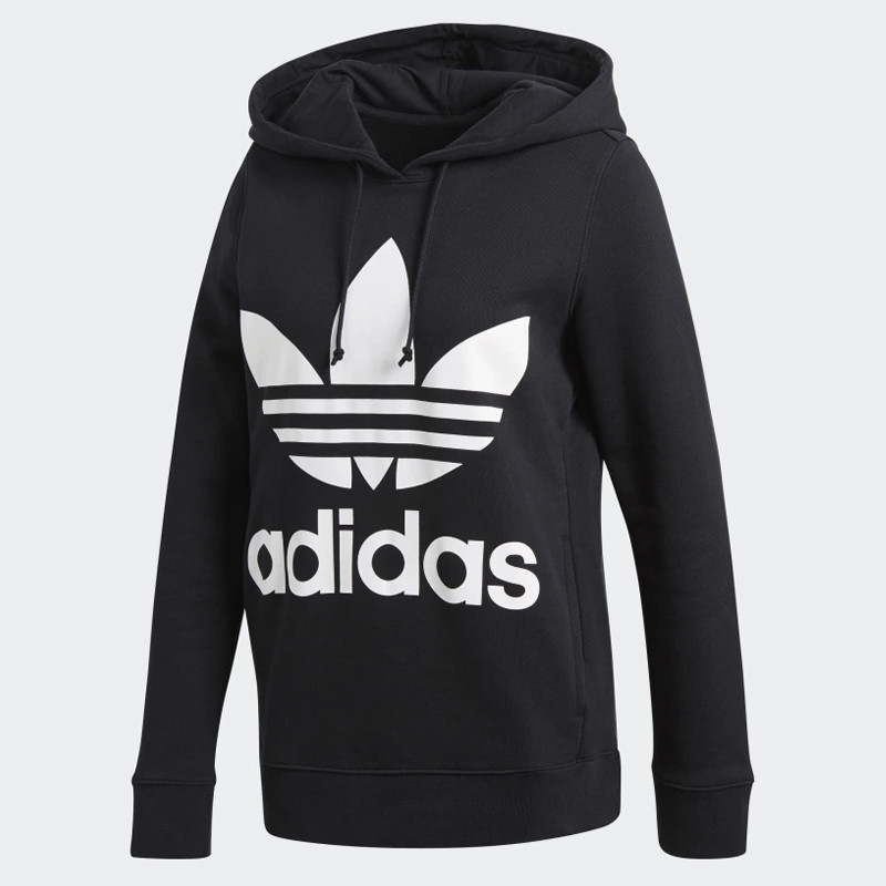 Jual Baju Sneakers Wanita Adidas Wmns Trefoil Hoodie Black Original Ce2408 - hoopspoint.com