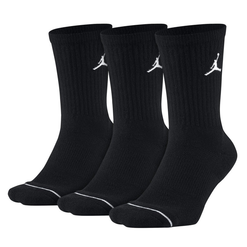 Jual Kaos Kaki Basket Air Jordan 3Pk Everyday Lightweight Crew Socks Black Original Dx9632-010 - hoopspoint.com