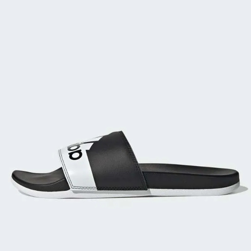 Beli Sandal Sneakers Adidas Adilette Comfort Slides Black White Original Gv9712