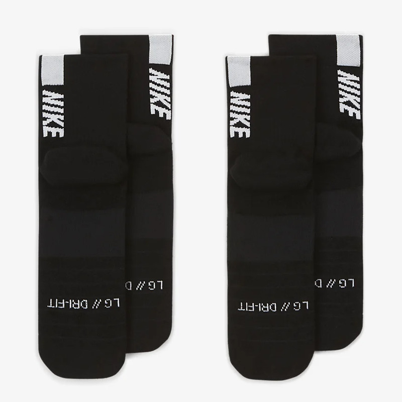 Jual Kaos Kaki Lari Nike 2Pk Multiplier Ankle Socks Black Original Sx7556-010 - hoopspoint.com