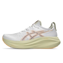 Beli Sepatu Lari Asics Gel-Nimbus 27 Men Standard White-Fawn Original 1011B958.102