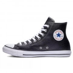 Beli Sepatu Sneakers Converse Chuck Taylor All Star Leather Hi Black Original 132170C