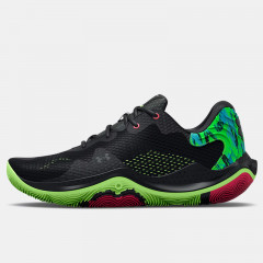 Beli Sepatu Basket Under Armour Ua Spawn 4 Printed Black Quirky Lime Original 3025345-002