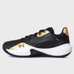 Beli Sepatu Basket Under Armour Ua Lockdown 7 Low Black Gold Original 3027646-001