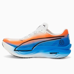Beli Sepatu Lari Puma Deviate Nitro Elite 3 Ekiden Puma White - Heat Fire - Puma Black Original 313420-01
