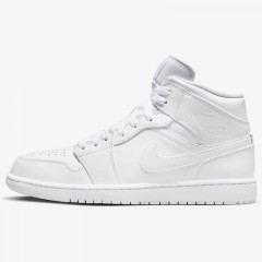 Beli Sepatu Sneakers Air Jordan Aj 1 Mid Triple White Original 554724-136