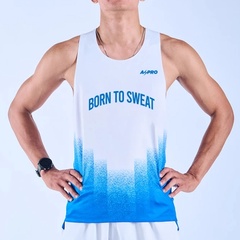 Beli Baju Lari Aspro Aspro Singlet Bts White-Blue Original Aspro-Singlet-Bts-Wb