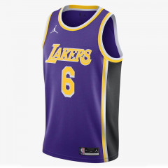 Beli Baju Basket Air Jordan Lebron James La Lakers Statement Edition Swingman Jersey Purple Original Cv9481-513
