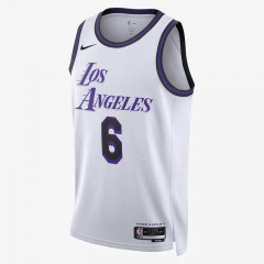 Beli Baju Basket Nike Lebron James Los Angeles Lakers City Edition Swingman Jersey White Original Do9597-101