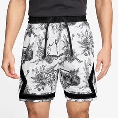 Beli Celana Basket Air Jordan Dri-Fit Printed Diamond Shorts Black White Original Fv8614-100