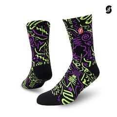 Beli Kaos Kaki Basket Stay Hoops Performance Sock Squiggle Multicolor Original Sck-1658-Per-Mix-As-23B