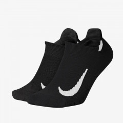 Beli Kaos Kaki Lari Nike 2Pk Multiplier No-Show Socks Black Original Sx7554-010