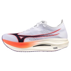 Beli Sepatu Lari Mizuno Wave Rebellion Pro Low White-Baritone Blue-Fiery Coral 2 Original U1Gd254011